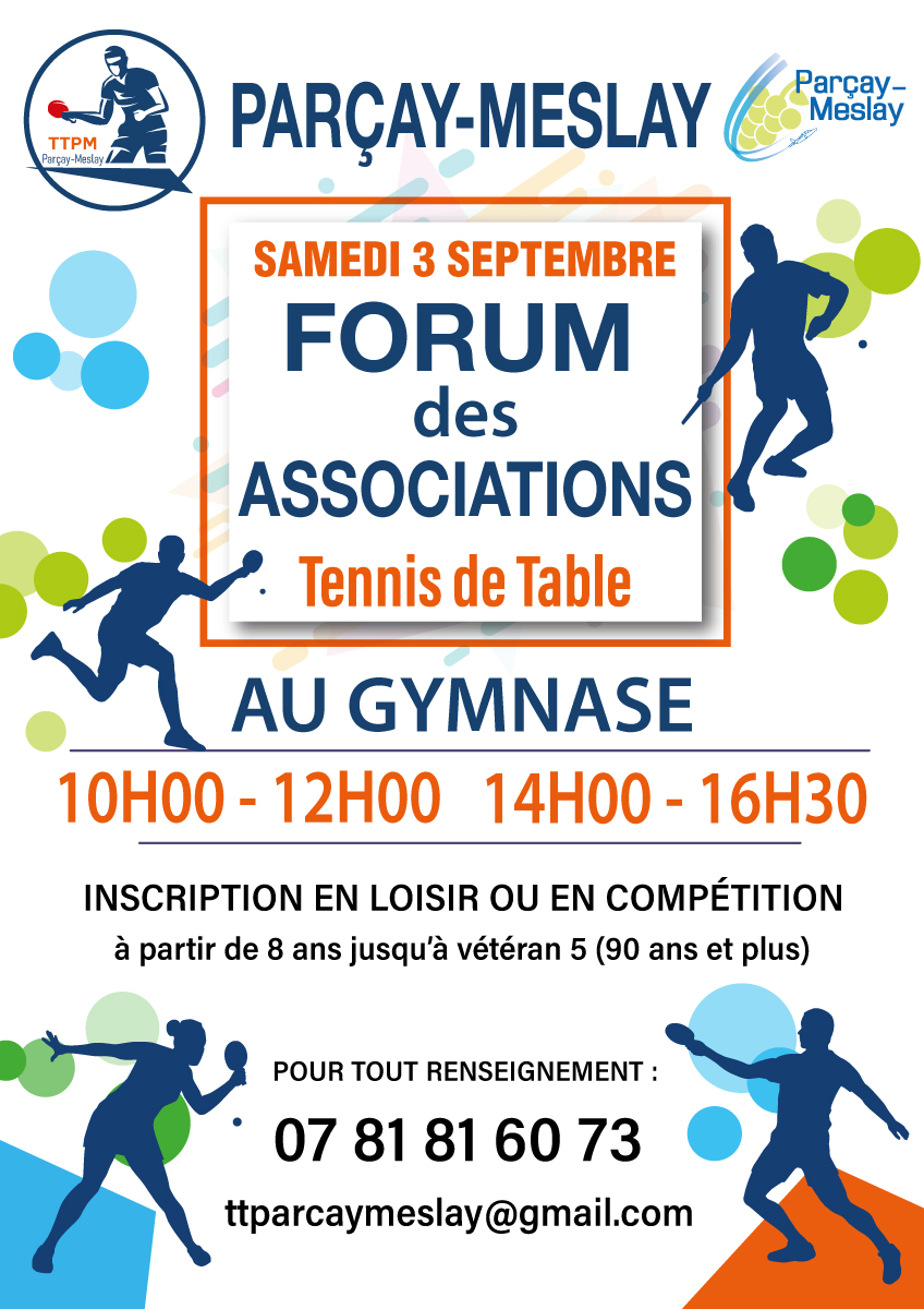 Affiche du forum des associations Parçay-Meslay